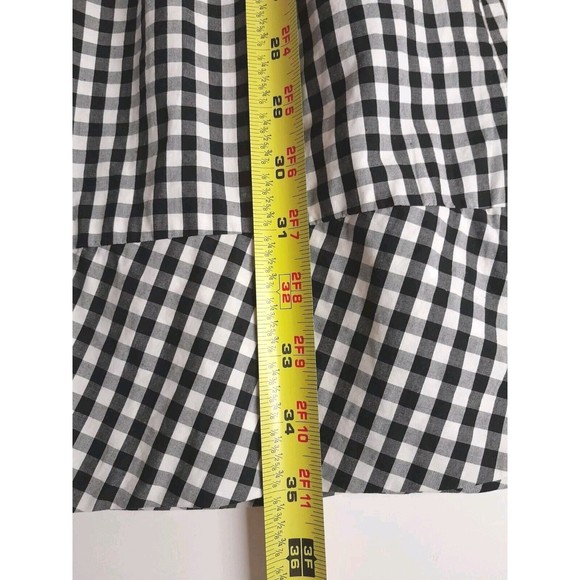 Madewell Sz XS Sleeveless Tie Back Cotton Drop Waist Babydoll Gingham Dress - Picture 12 of 13